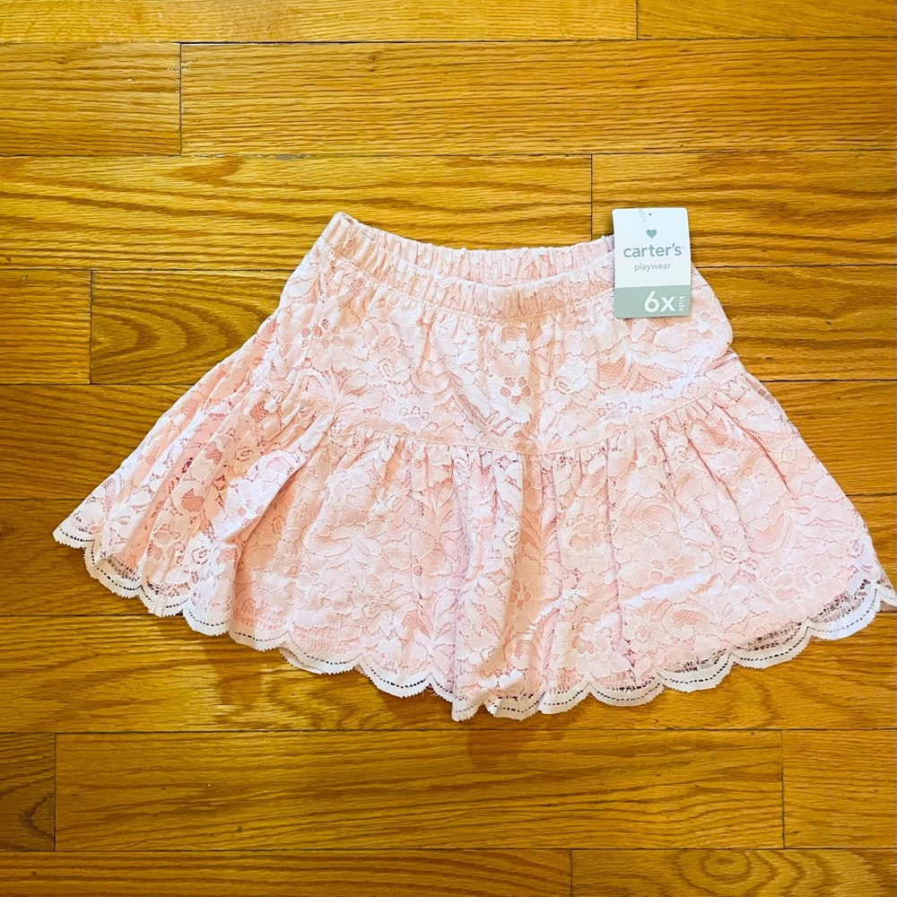Children’s Place Girls Lace Light Pink Skirt Size 6x NWT